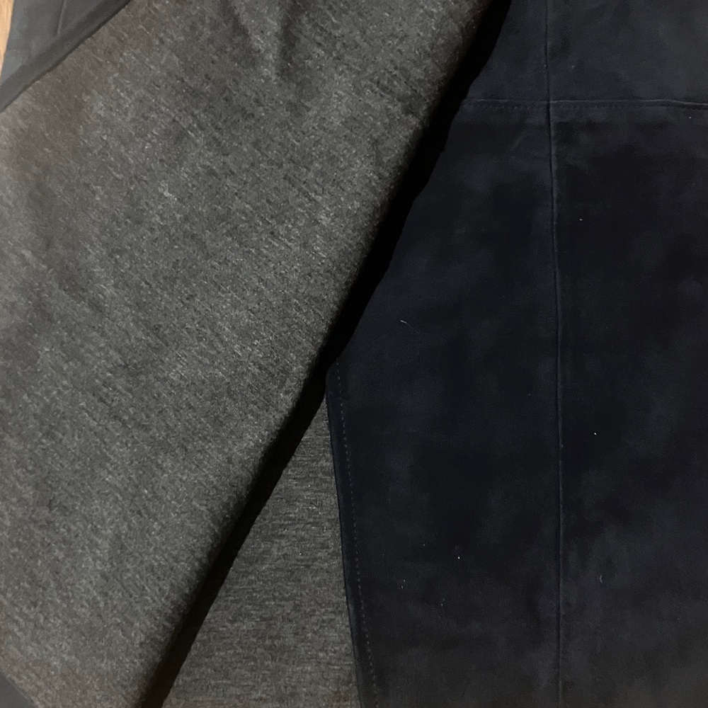 NWT Theory Gantrima Suede Navy A-line Midi Wrap Skirt - Picture 5 of 5